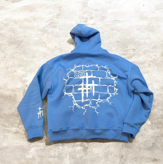 King of Kings Light Blue Zip UPs Hoodie