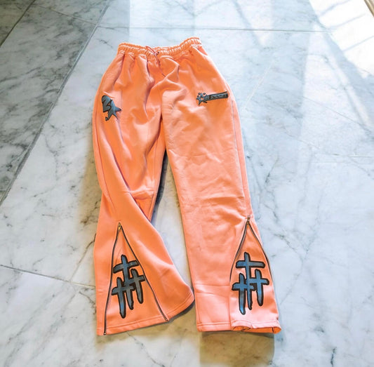 Pink And Blue Oversized Zip UPS Pants