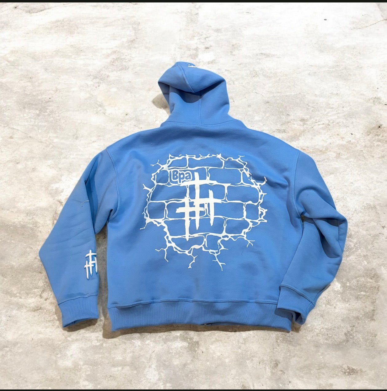 King of Kings Light Blue Zip UPs Hoodie